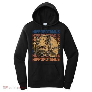 Animal Rights Zookeeper Africa Gift Idea Hippo Women's Hoodie