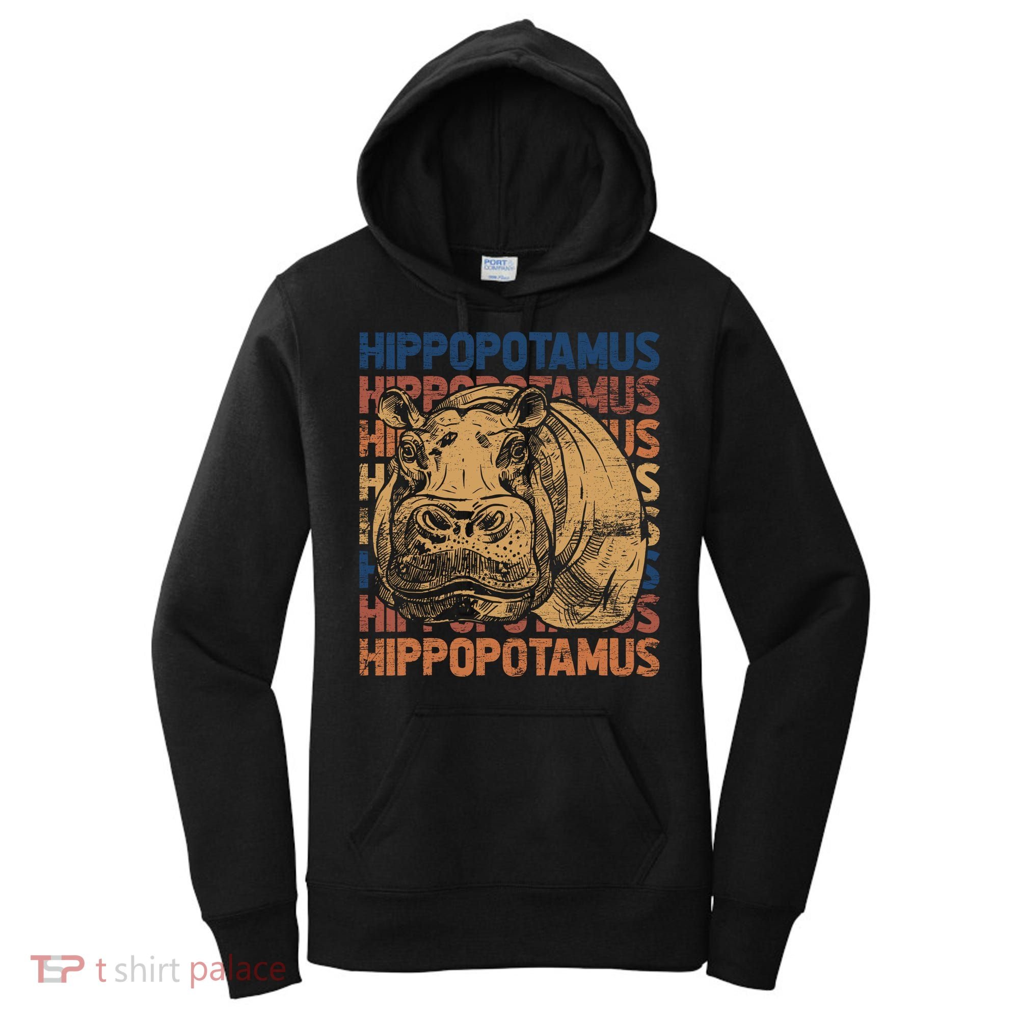 Animal Rights Zookeeper Africa Gift Idea Hippo Women's Hoodie