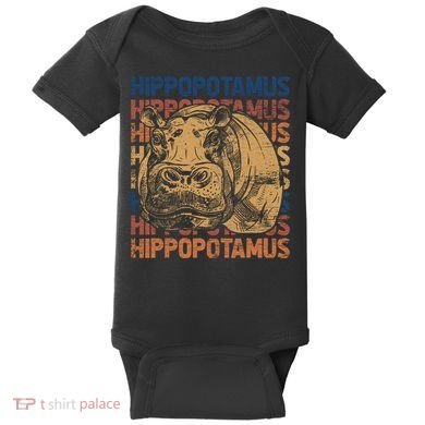 Animal Rights Zookeeper Africa Gift Idea Hippo Baby Bodysuit