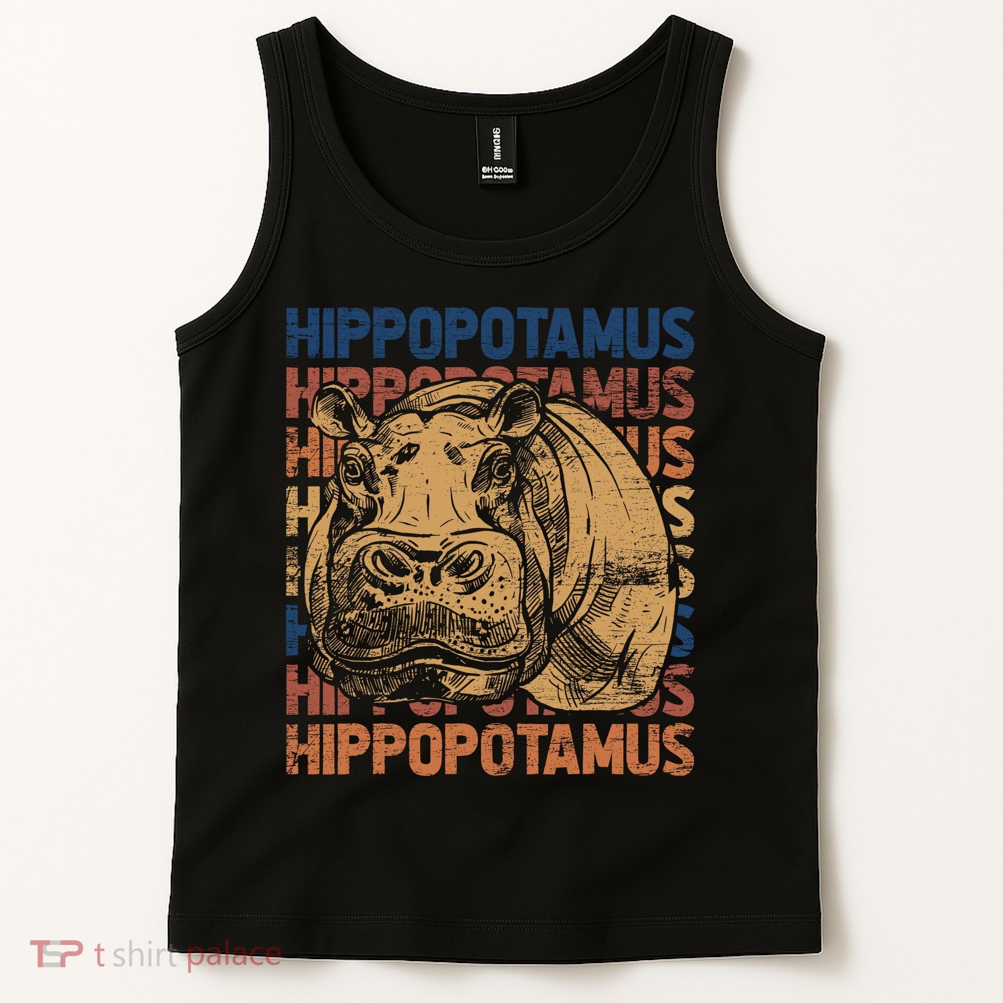 Animal Rights Zookeeper Africa Gift Idea Hippo Tank Top
