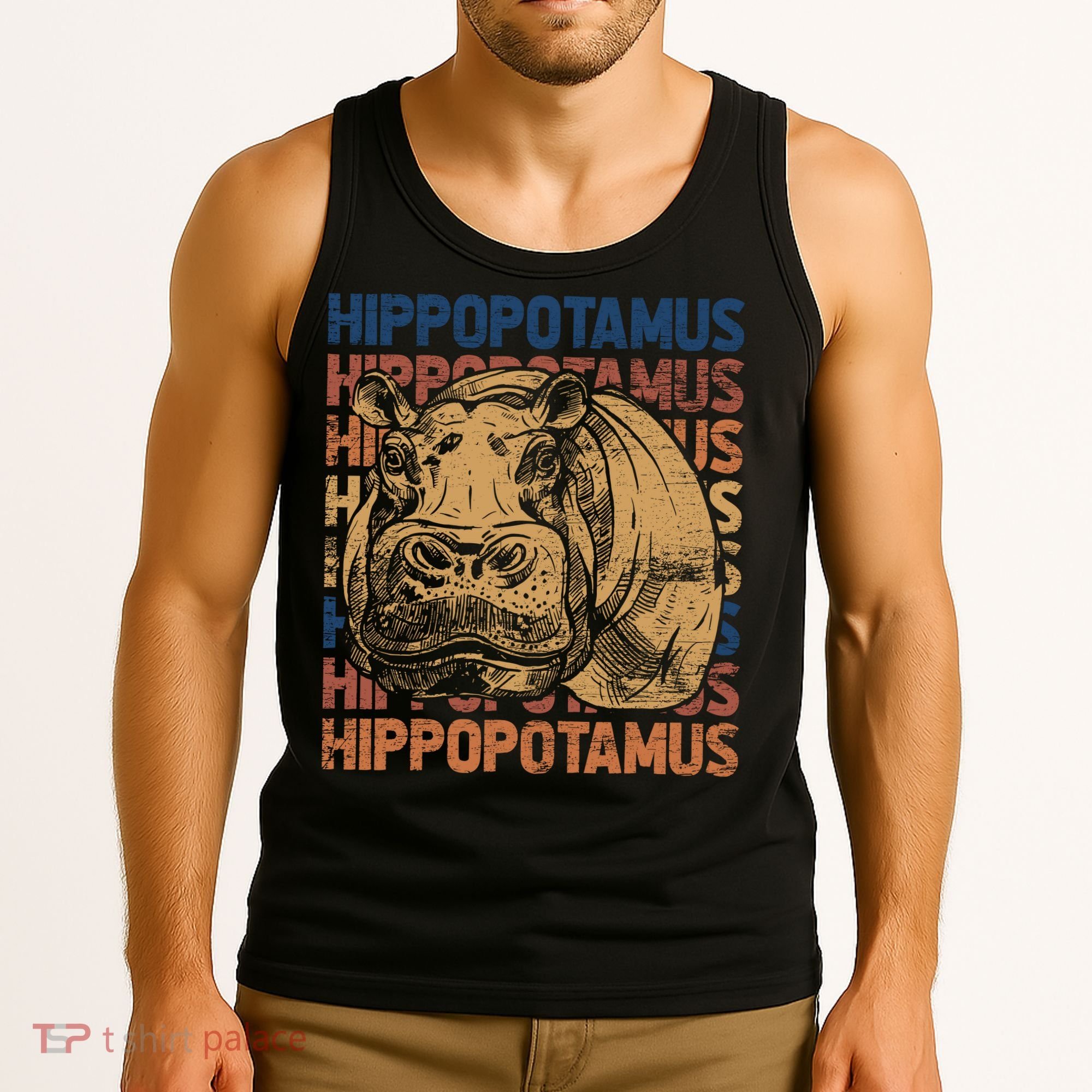 Animal Rights Zookeeper Africa Gift Idea Hippo Tank Top
