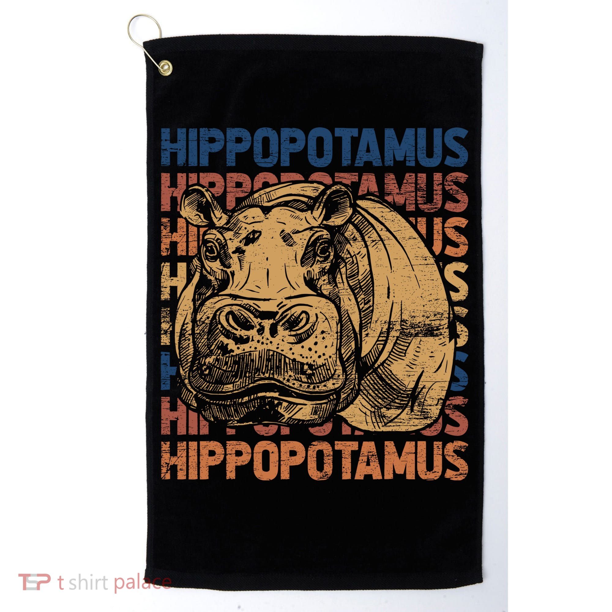 Animal Rights Zookeeper Africa Gift Idea Hippo Golf Towel