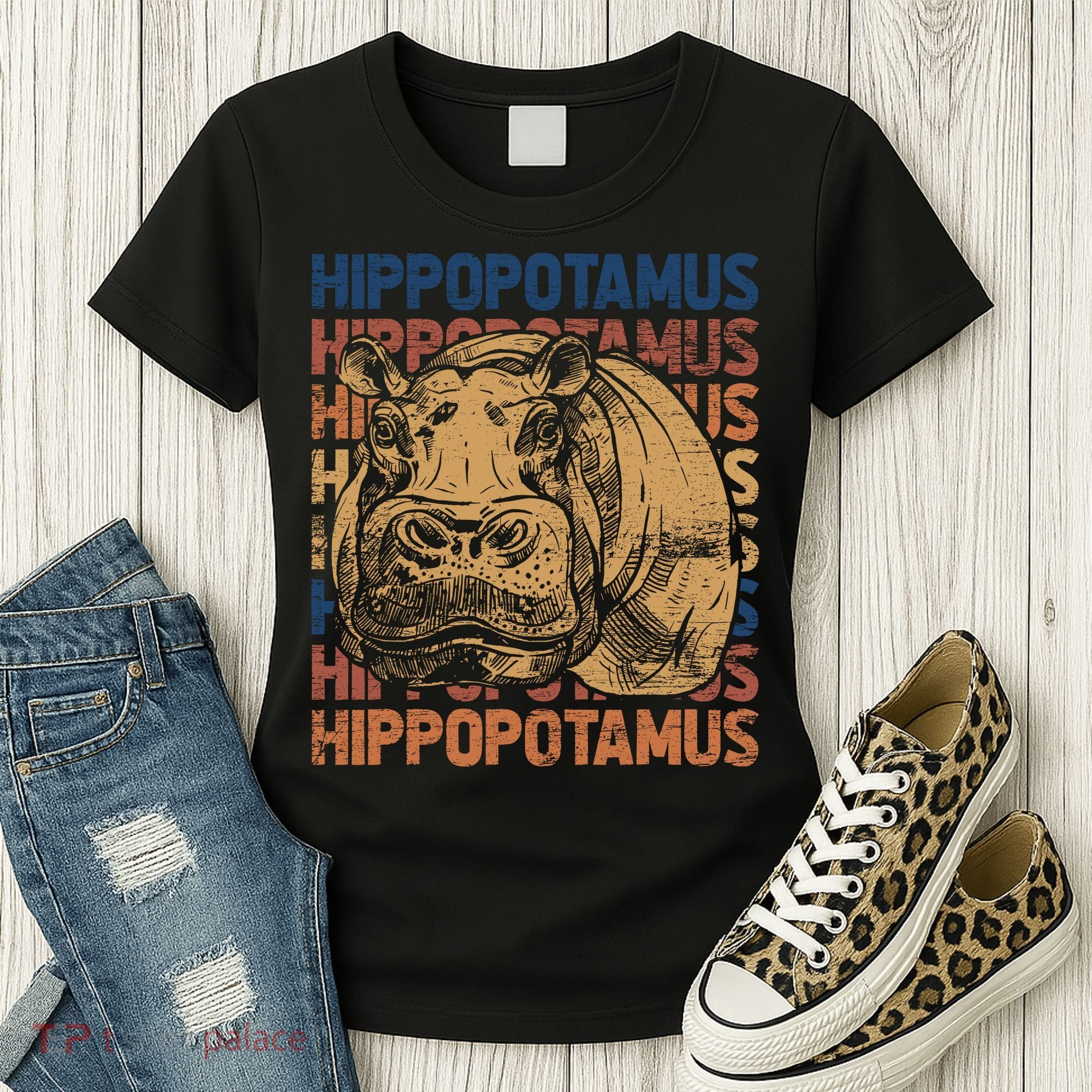 Animal Rights Zookeeper Africa Gift Idea Hippo Women's T-Shirt