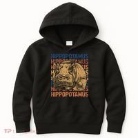 Animal Rights Zookeeper Africa Gift Idea Hippo Kids Hoodie thumb 0