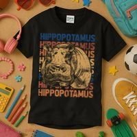 Animal Rights Zookeeper Africa Gift Idea Hippo Kids T-Shirt thumb 3