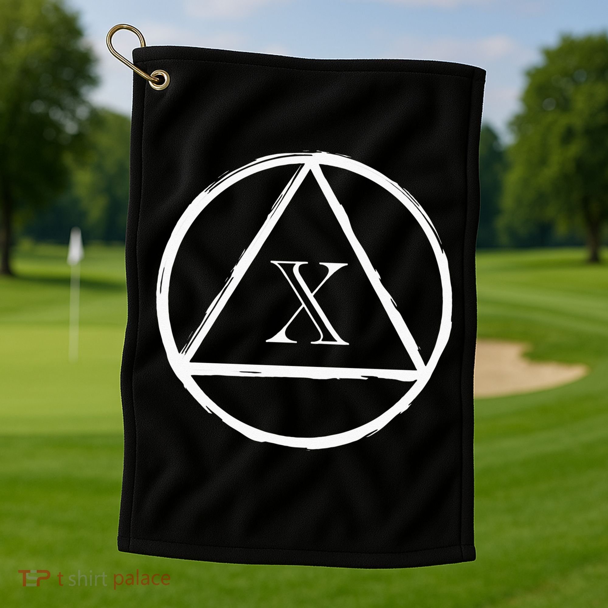 AA Sobriety 10 Yr Abstinence 10 Years Sober Anniversary Gift Golf Towel