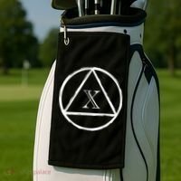 AA Sobriety 10 Yr Abstinence 10 Years Sober Anniversary Gift Golf Towel thumb 2