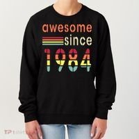 Awesome Since 1984 Birthday Retro Cool Gift Women's Sweatshirt thumb 0