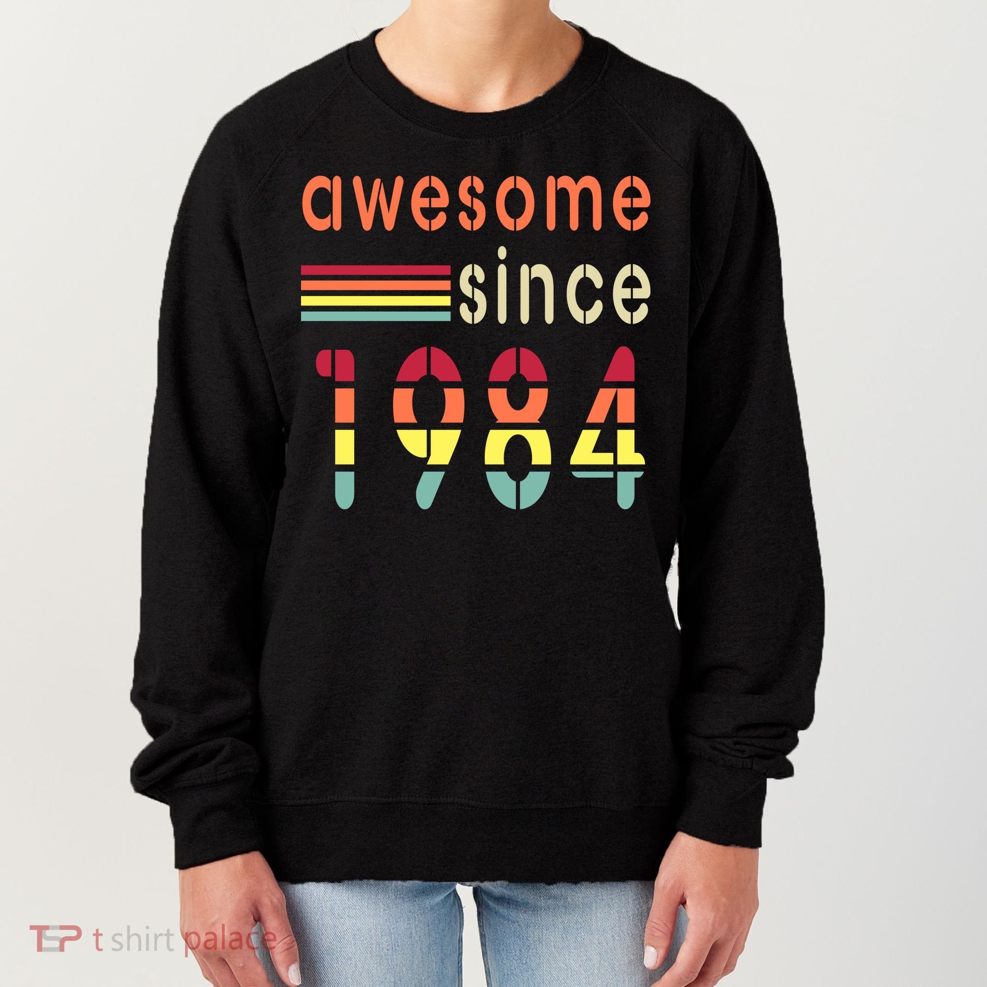 Awesome Since 1984 Birthday Retro Cool Gift Women's Sweatshirt