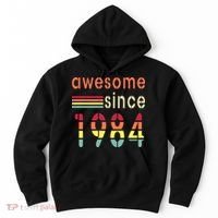 Awesome Since 1984 Birthday Retro Cool Gift Hoodie thumb 0