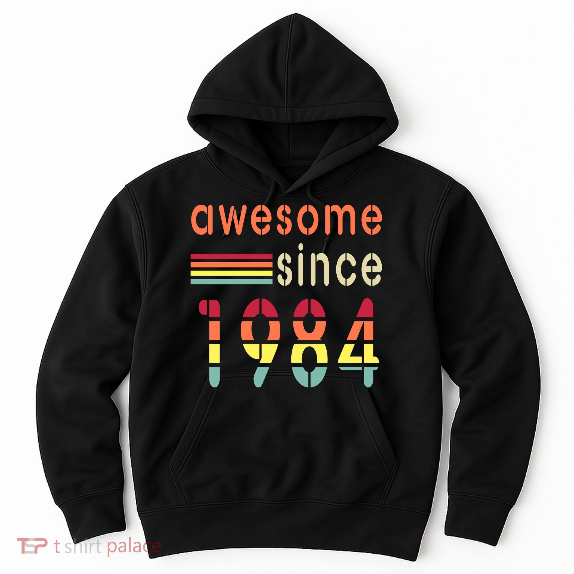 Awesome Since 1984 Birthday Retro Cool Gift Hoodie