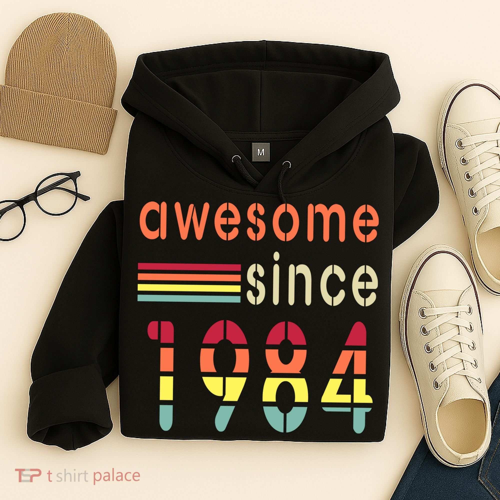 Awesome Since 1984 Birthday Retro Cool Gift Hoodie