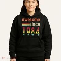 Awesome Since 1984 Birthday Retro Cool Gift Hoodie thumb 5