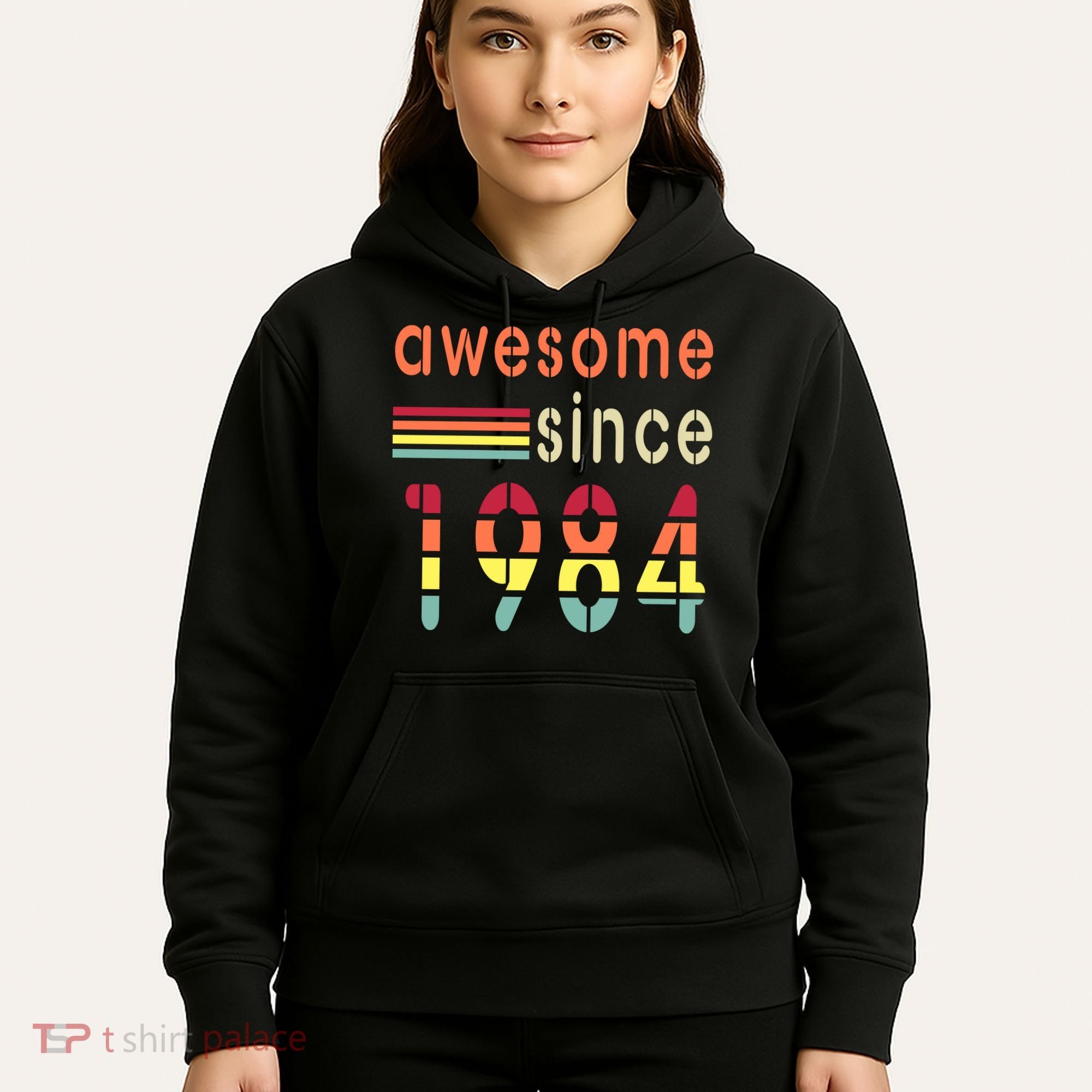 Awesome Since 1984 Birthday Retro Cool Gift Hoodie
