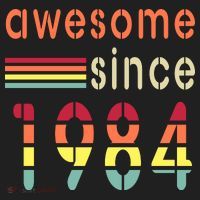 Awesome Since 1984 Birthday Retro Cool Gift Beanie thumb 2