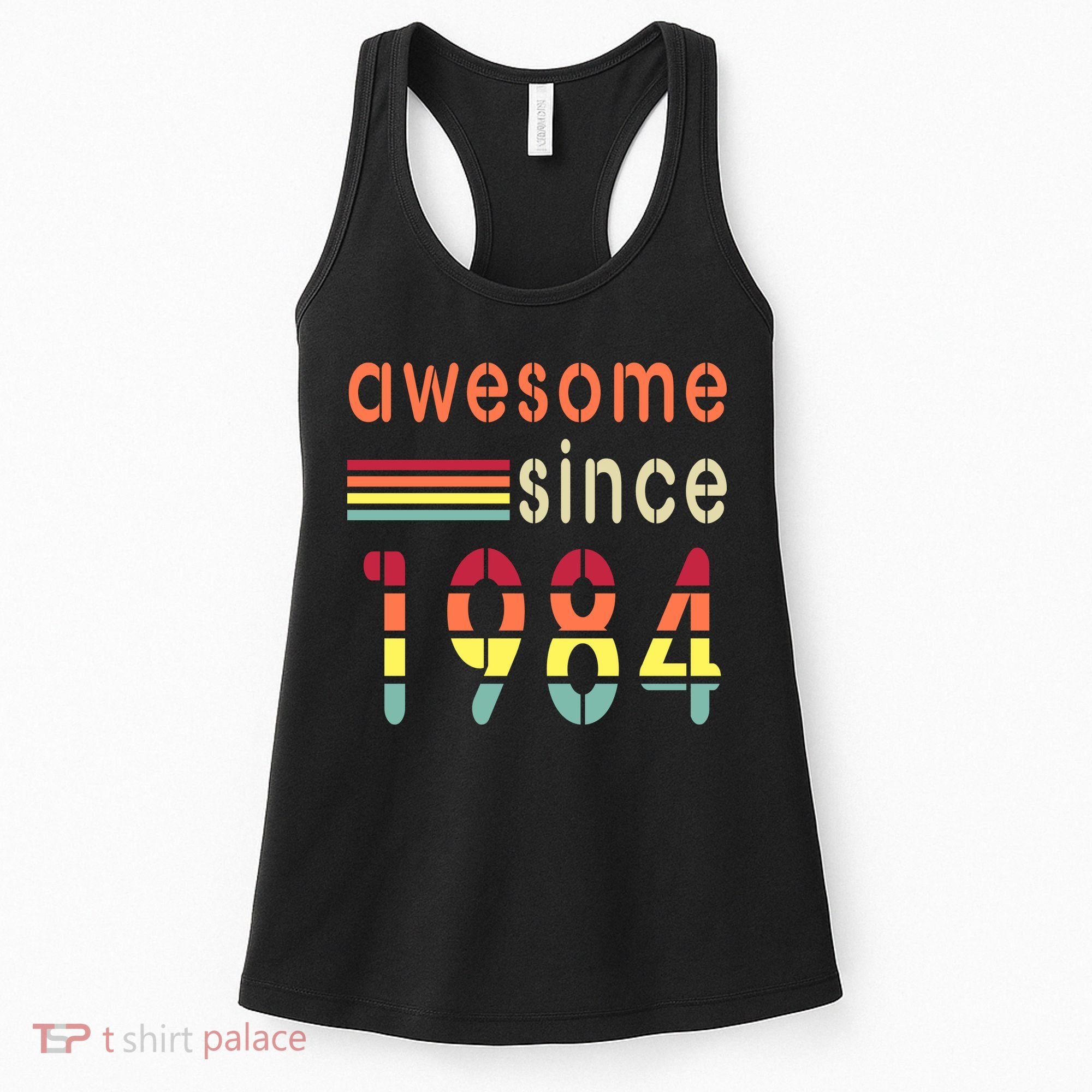 Awesome Since 1984 Birthday Retro Cool Gift Women's Tank Top