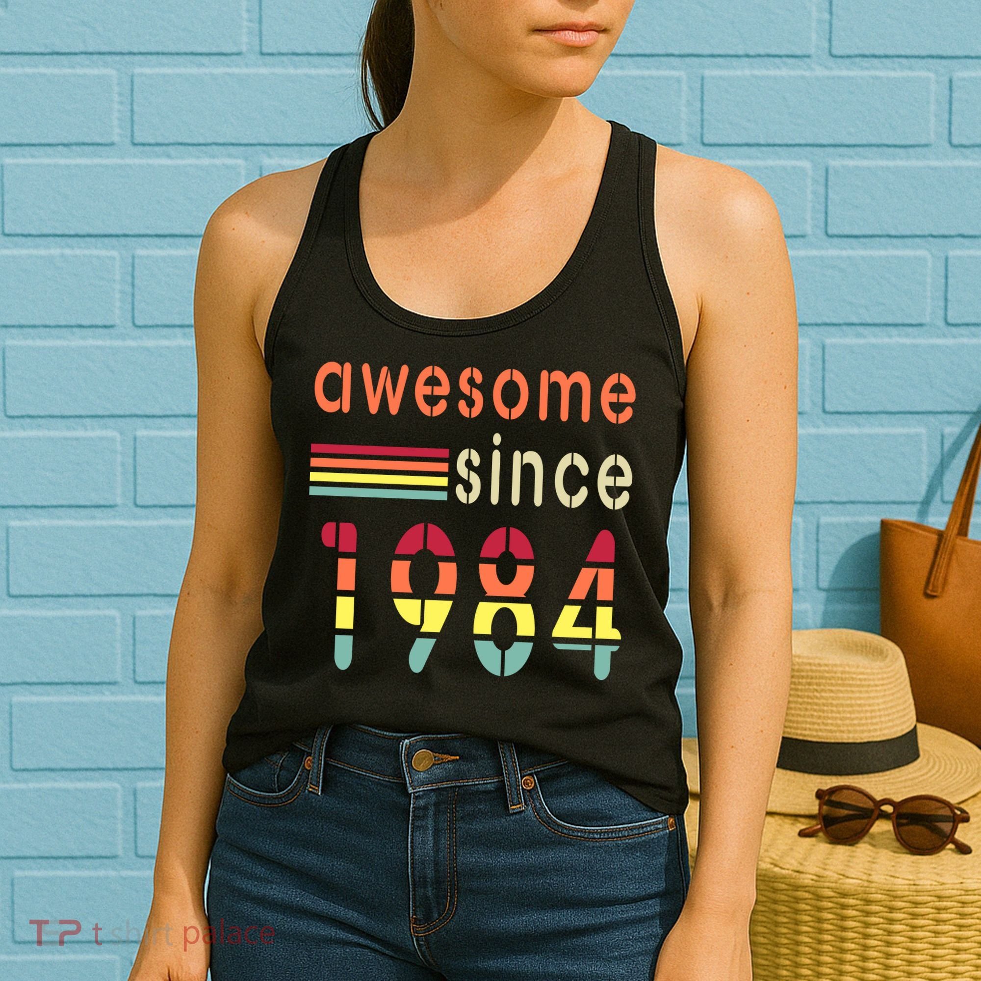 Awesome Since 1984 Birthday Retro Cool Gift Women's Tank Top