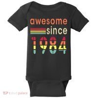 Awesome Since 1984 Birthday Retro Cool Gift Baby Bodysuit thumb 0