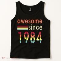 Awesome Since 1984 Birthday Retro Cool Gift Tank Top thumb 2