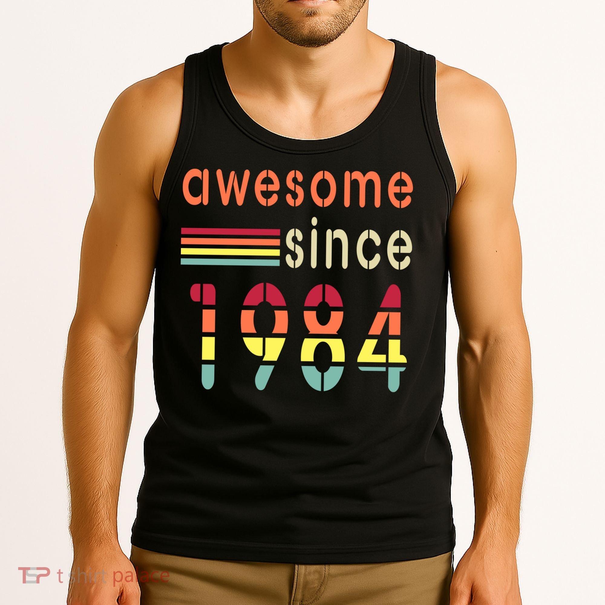 Awesome Since 1984 Birthday Retro Cool Gift Tank Top