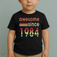 Awesome Since 1984 Birthday Retro Cool Gift Toddler T-Shirt thumb 2
