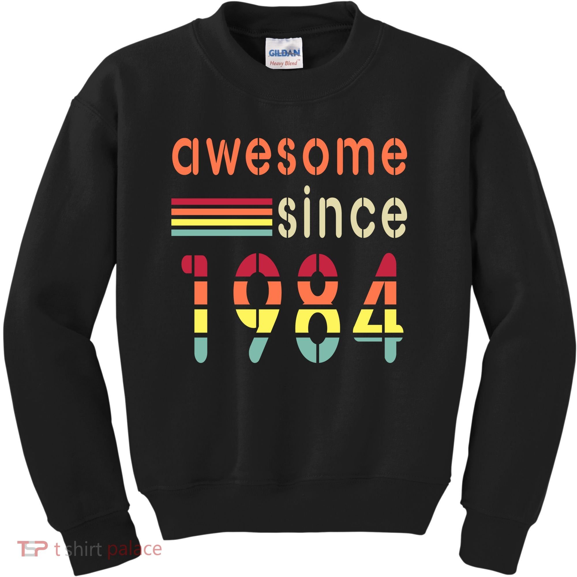 Awesome Since 1984 Birthday Retro Cool Gift Kids Sweatshirt
