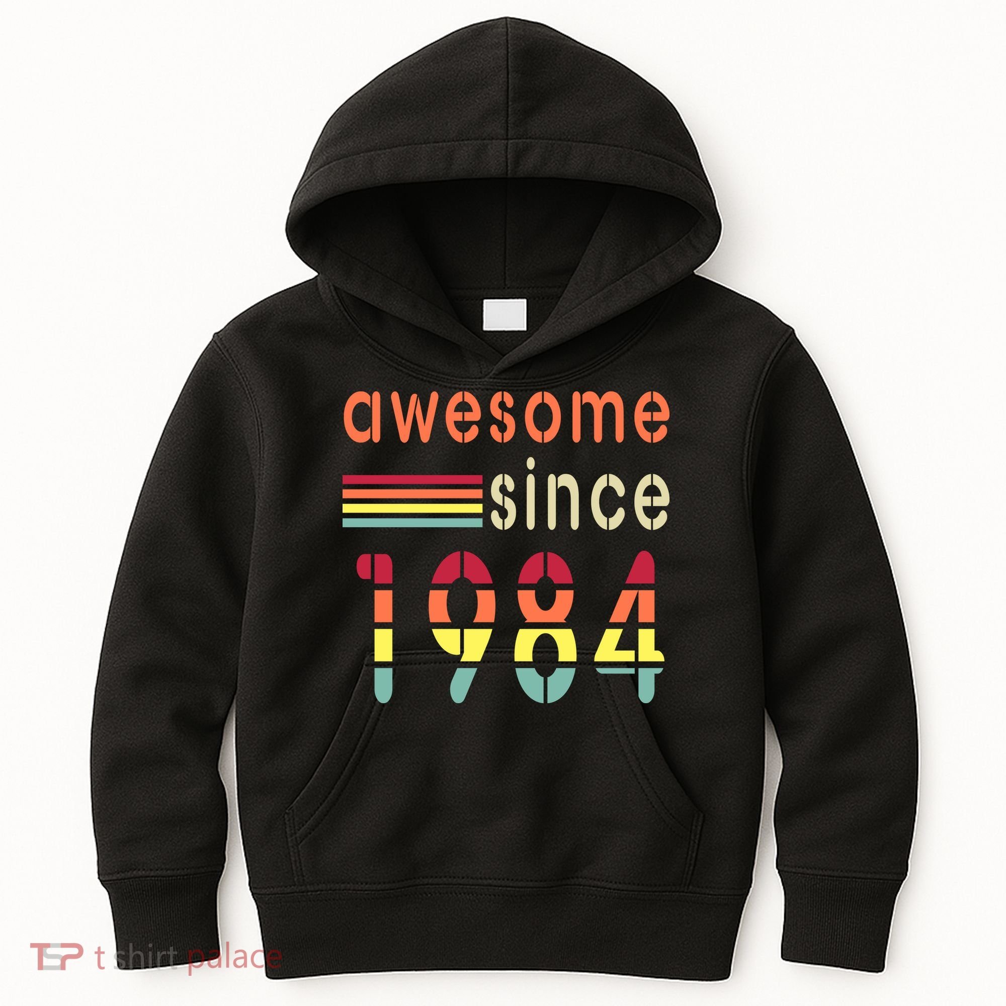 Awesome Since 1984 Birthday Retro Cool Gift Kids Hoodie