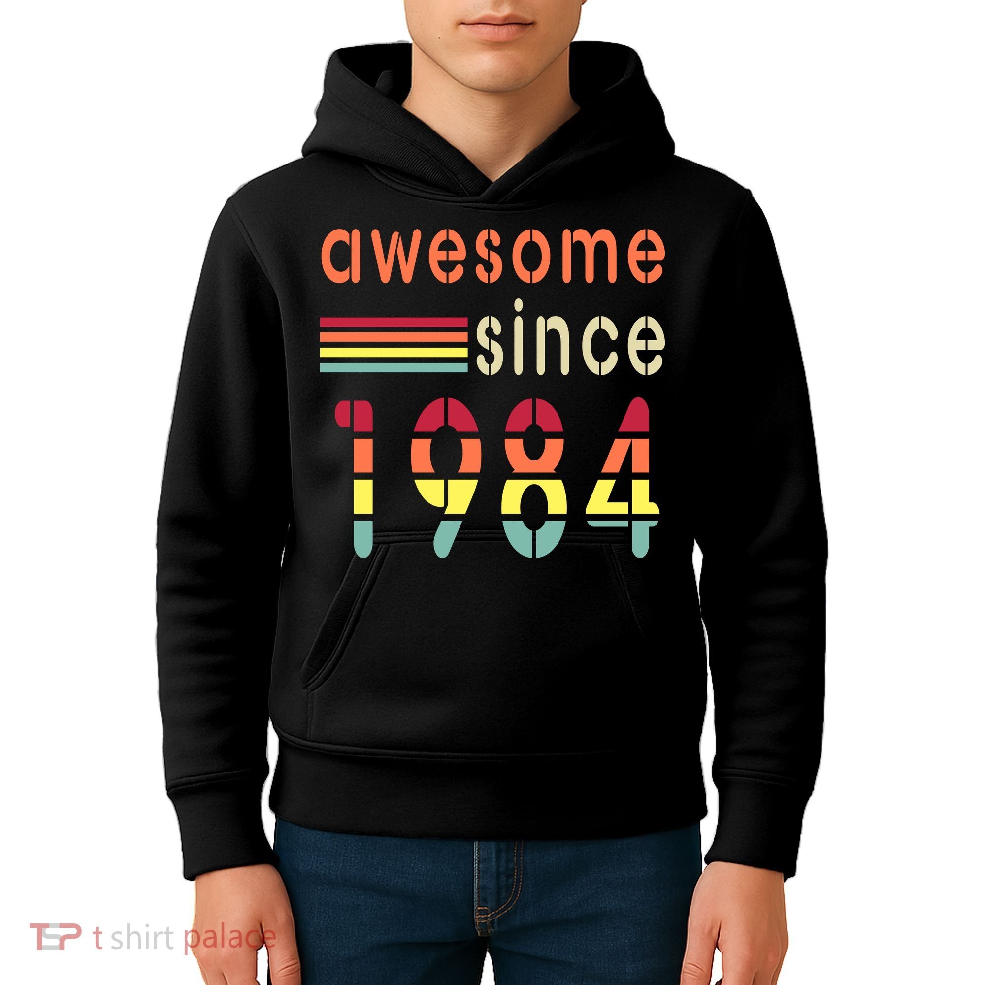 Awesome Since 1984 Birthday Retro Cool Gift Kids Hoodie