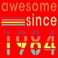 Awesome Since 1984 Birthday Retro Cool Gift Santa Hat thumb 1
