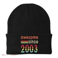 Awesome Since 2003 Birthday Retro Cool Gift Beanie thumb 0