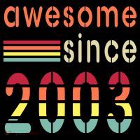Awesome Since 2003 Birthday Retro Cool Gift Coaster thumb 2
