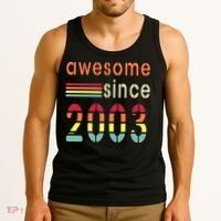 Awesome Since 2003 Birthday Retro Cool Gift Tank Top thumb 3