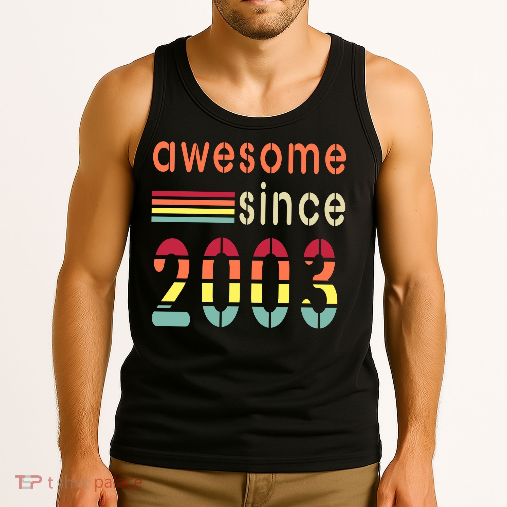 Awesome Since 2003 Birthday Retro Cool Gift Tank Top