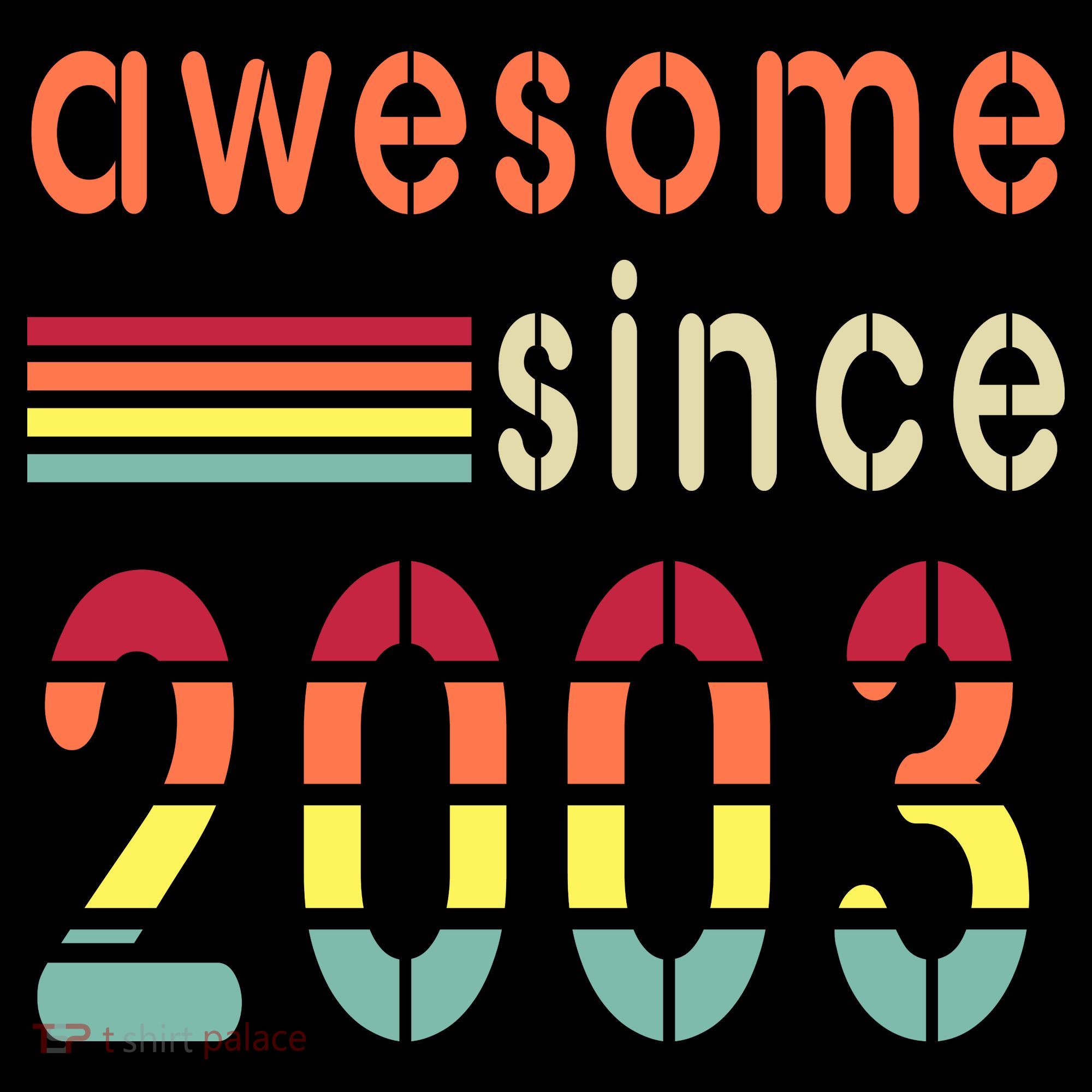 Awesome Since 2003 Birthday Retro Cool Gift Tank Top