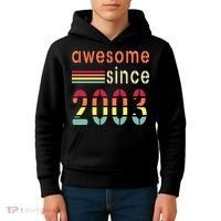 Awesome Since 2003 Birthday Retro Cool Gift Kids Hoodie thumb 4