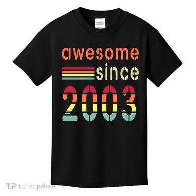 Awesome Since 2003 Birthday Retro Cool Gift Kids T-Shirt