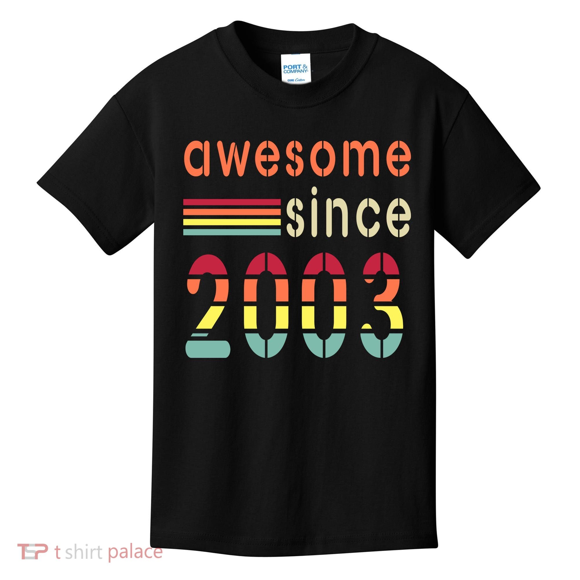 Awesome Since 2003 Birthday Retro Cool Gift Kids T-Shirt