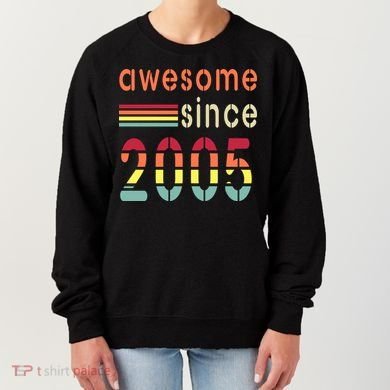 Awesome Since 2005 Birthday Retro Cool Gift Women's Sweatshirt
