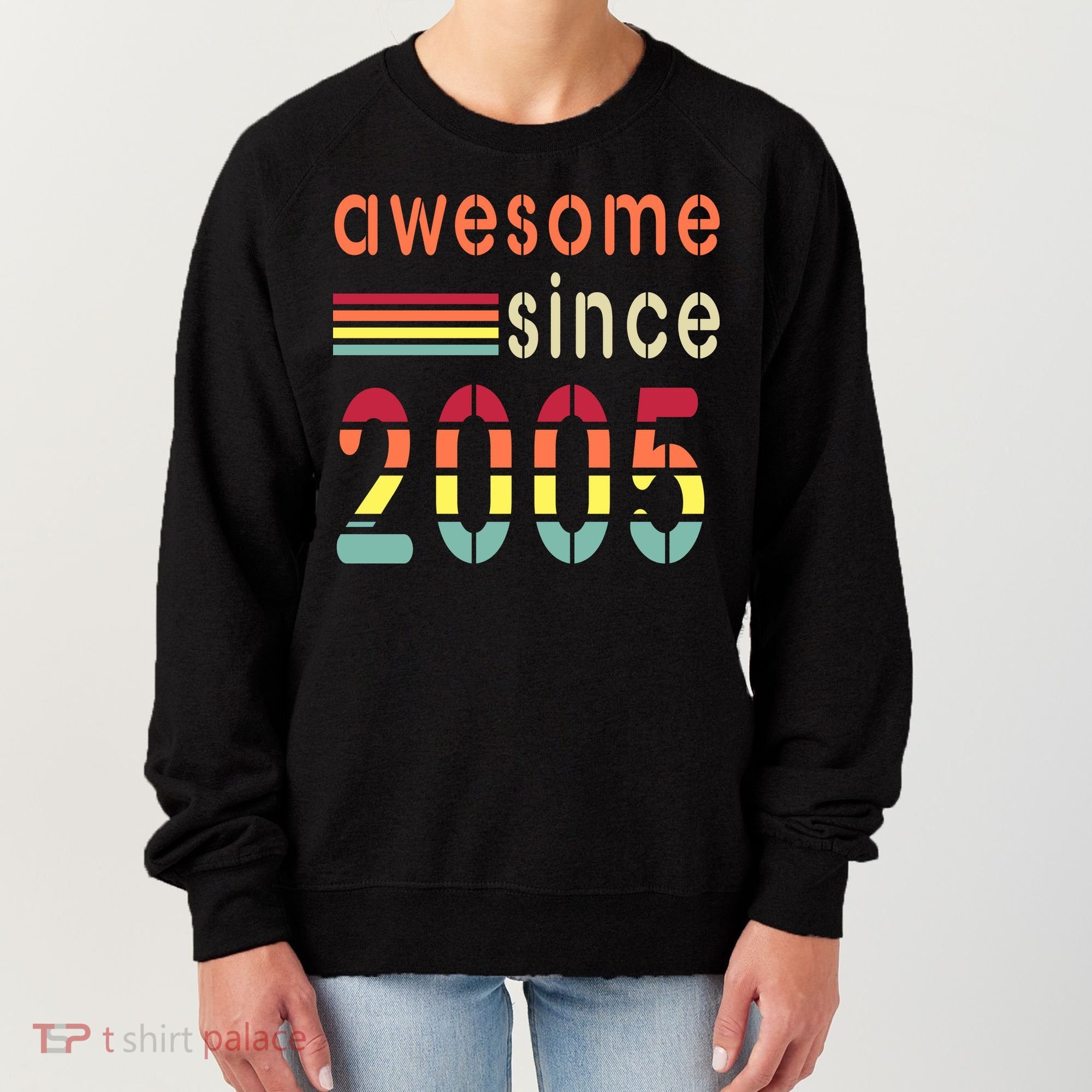Awesome Since 2005 Birthday Retro Cool Gift Women's Sweatshirt