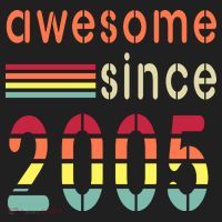 Awesome Since 2005 Birthday Retro Cool Gift Women's Sweatshirt thumb 2