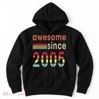 Awesome Since 2005 Birthday Retro Cool Gift Hoodie thumb 0