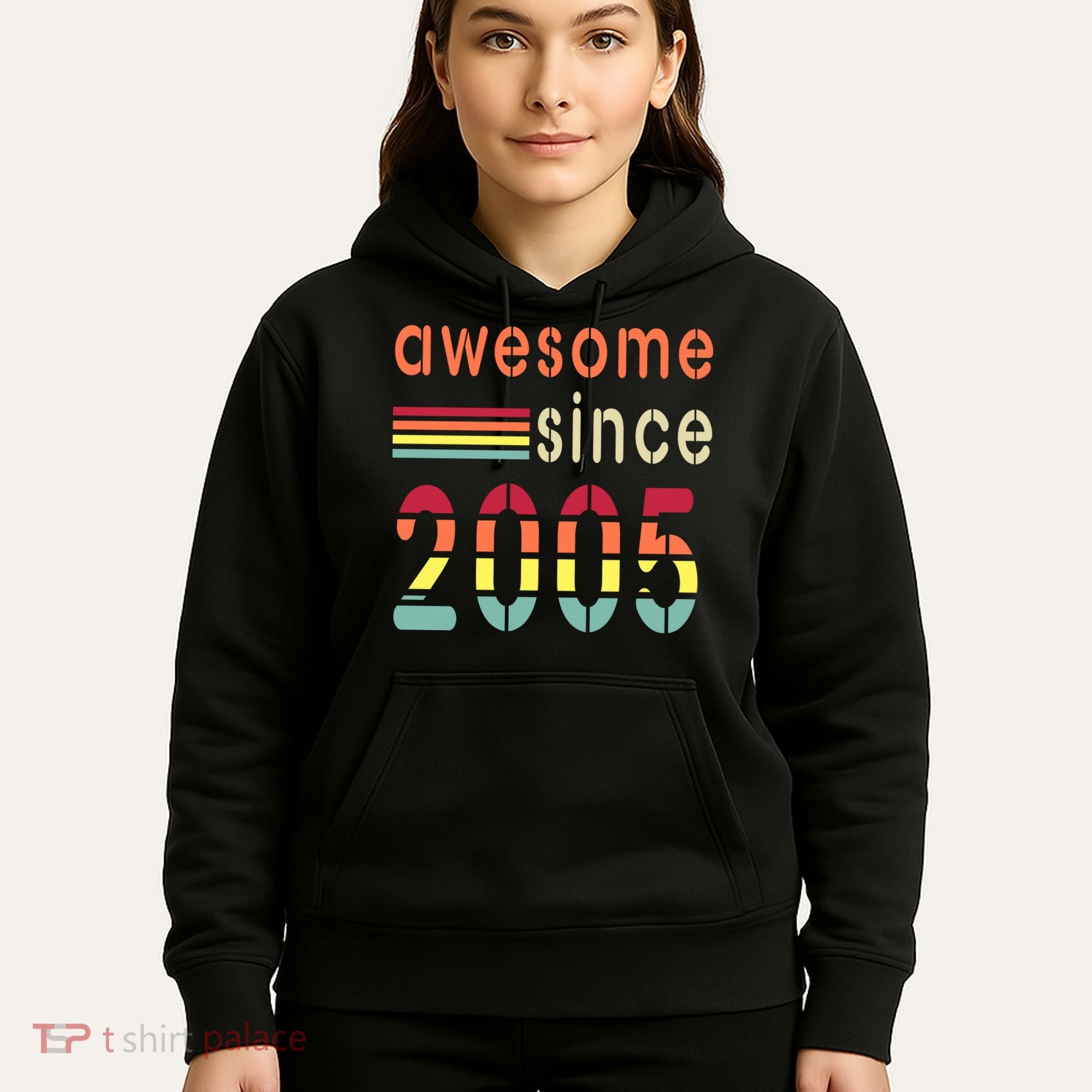Awesome Since 2005 Birthday Retro Cool Gift Hoodie