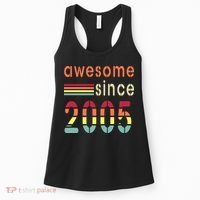 Awesome Since 2005 Birthday Retro Cool Gift Women's Tank Top thumb 0