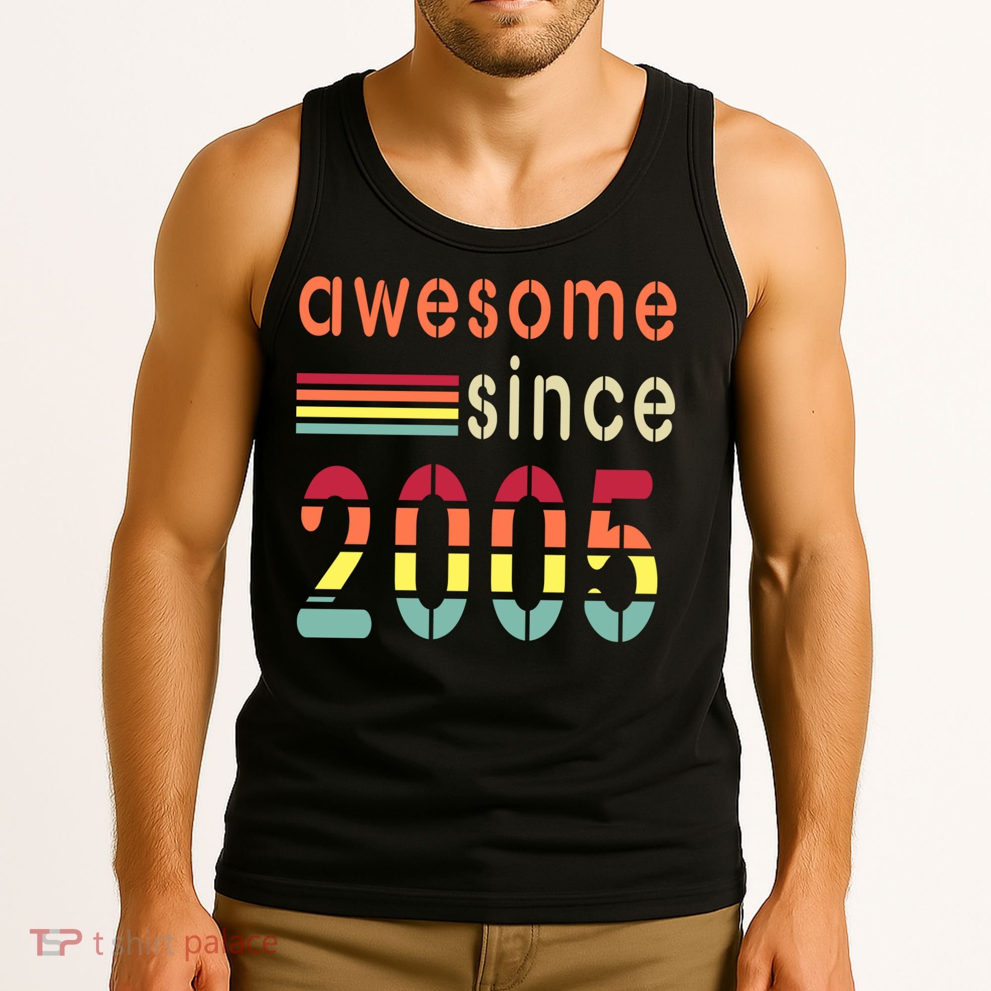 Awesome Since 2005 Birthday Retro Cool Gift Tank Top