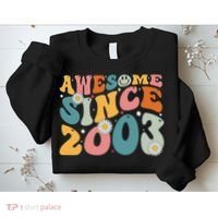 Awesome Since 2003 20th Birthday Retro Gifts Born In 2003 Sweatshirt thumb 2