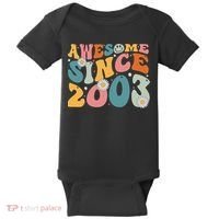Awesome Since 2003 20th Birthday Retro Gifts Born In 2003 Baby Bodysuit thumb 0