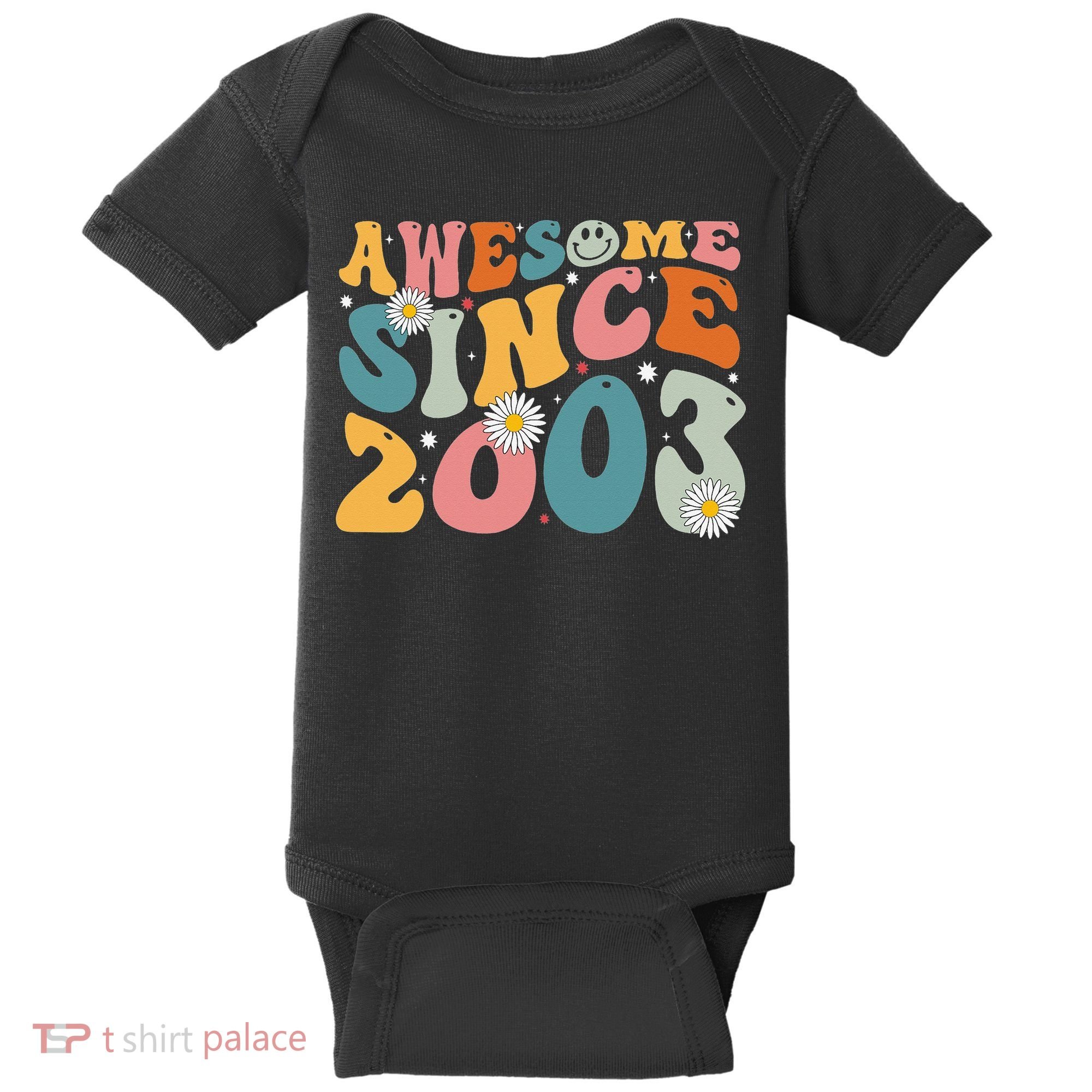 Awesome Since 2003 20th Birthday Retro Gifts Born In 2003 Baby Bodysuit
