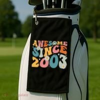 Awesome Since 2003 20th Birthday Retro Gifts Born In 2003 Golf Towel thumb 2