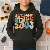Awesome Since 2003 20th Birthday Retro Gifts Born In 2003 Kids Hoodie thumb 2