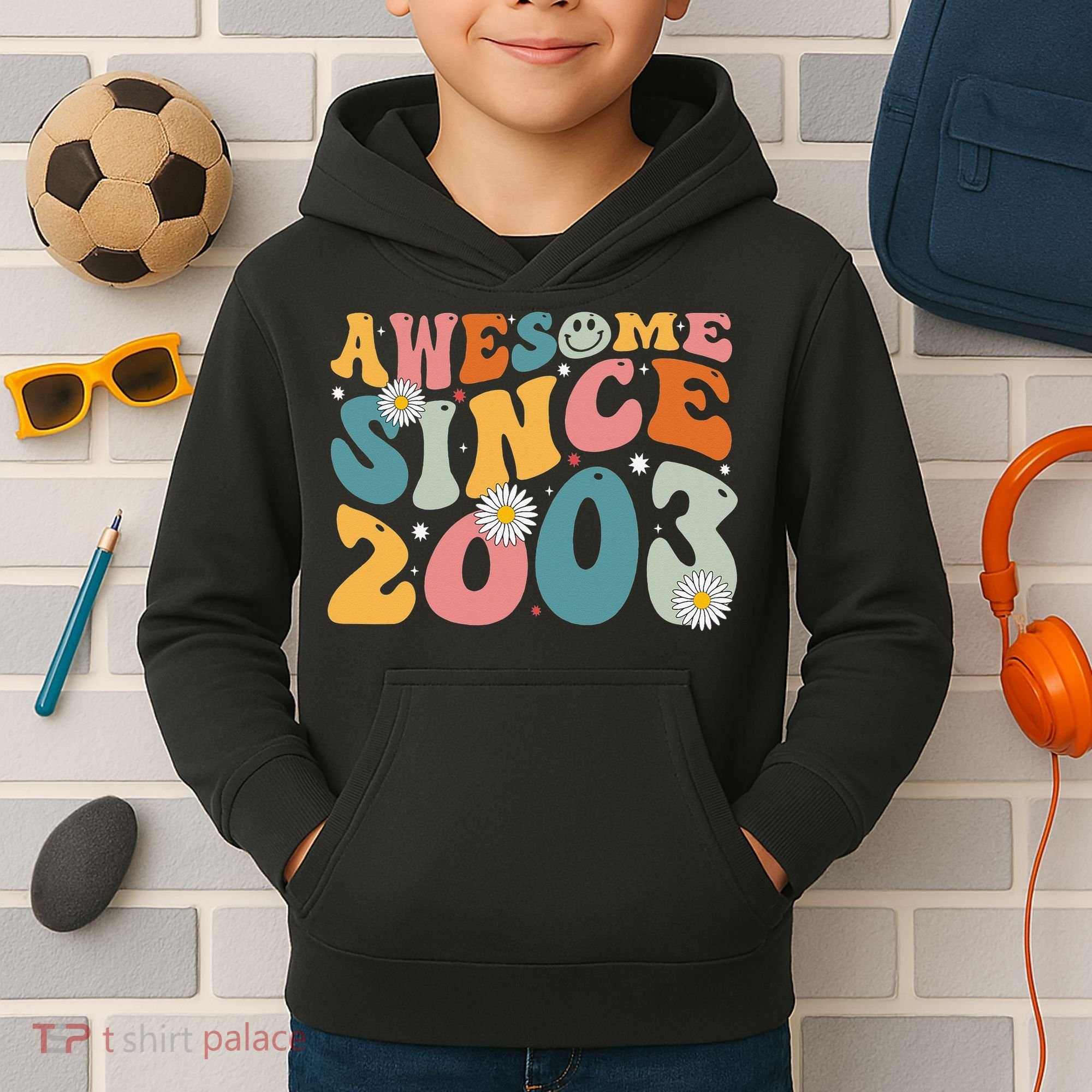 Awesome Since 2003 20th Birthday Retro Gifts Born In 2003 Kids Hoodie